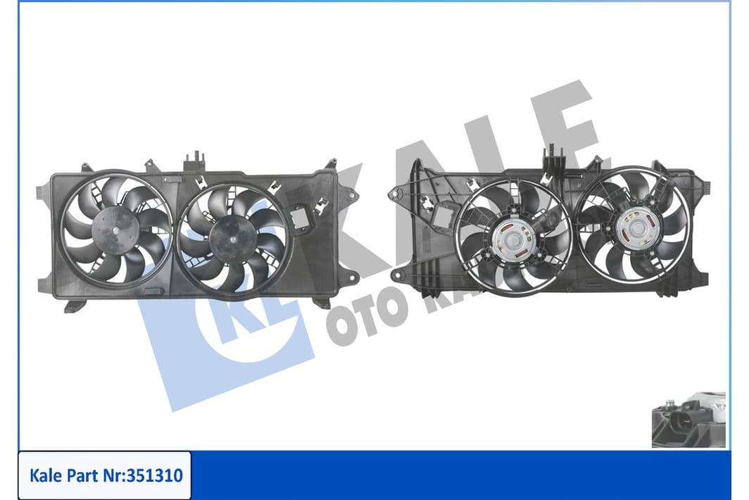 Вентилятор охлаждения радиатора с кожухом Fiat Doblo Fan & Motor & Shroud